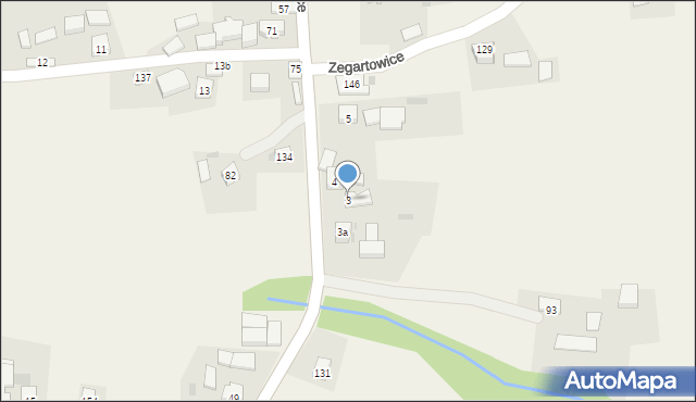 Zegartowice, Zegartowice, 3, mapa Zegartowice