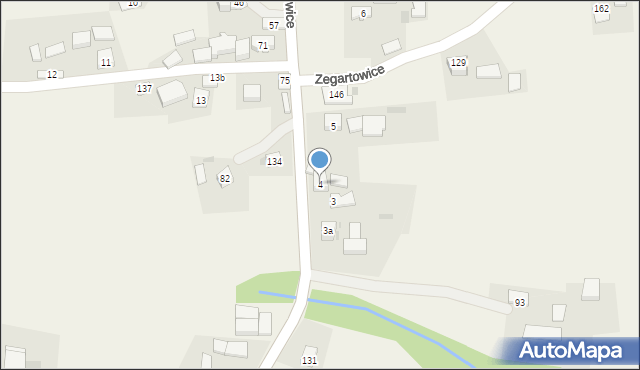 Zegartowice, Zegartowice, 4, mapa Zegartowice