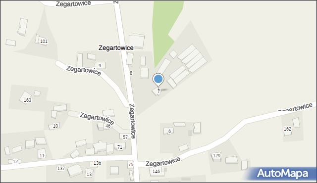 Zegartowice, Zegartowice, 7, mapa Zegartowice