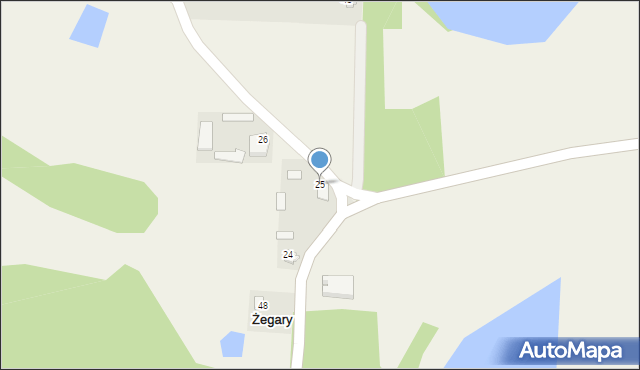 Żegary, Żegary, 25, mapa Żegary