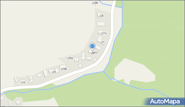 Żegiestów, Żegiestów, 106, mapa Żegiestów