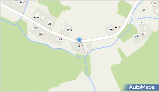 Żegiestów, Żegiestów, 127, mapa Żegiestów