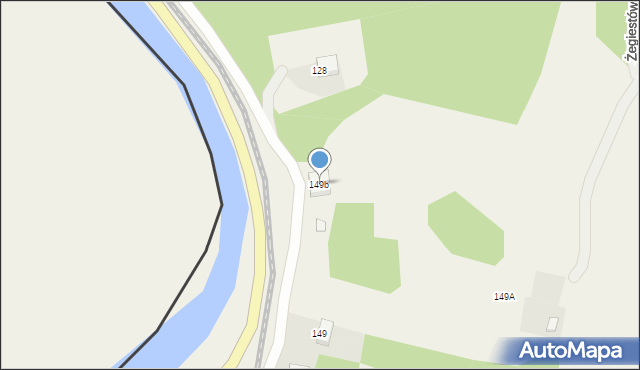Żegiestów, Żegiestów, 149b, mapa Żegiestów
