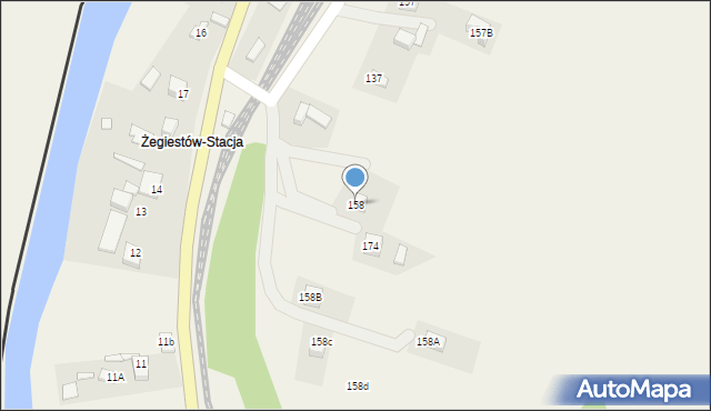 Żegiestów, Żegiestów, 158, mapa Żegiestów