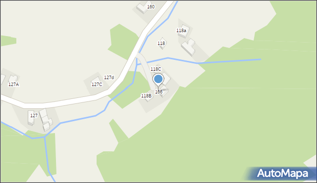Żegiestów, Żegiestów, 166, mapa Żegiestów