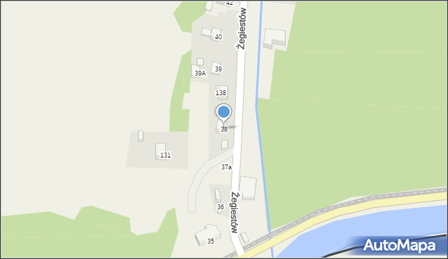 Żegiestów, Żegiestów, 38, mapa Żegiestów