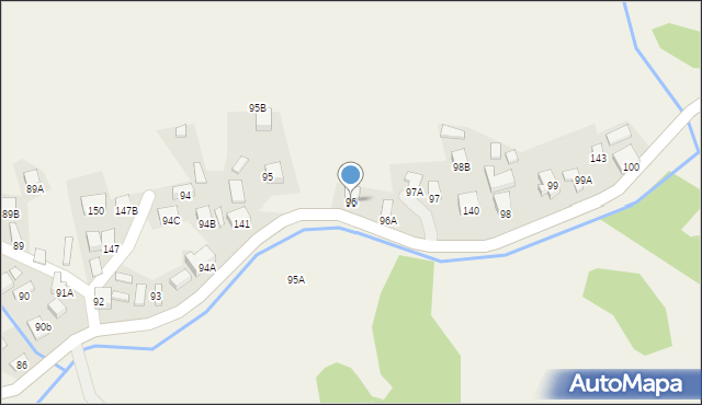 Żegiestów, Żegiestów, 96, mapa Żegiestów