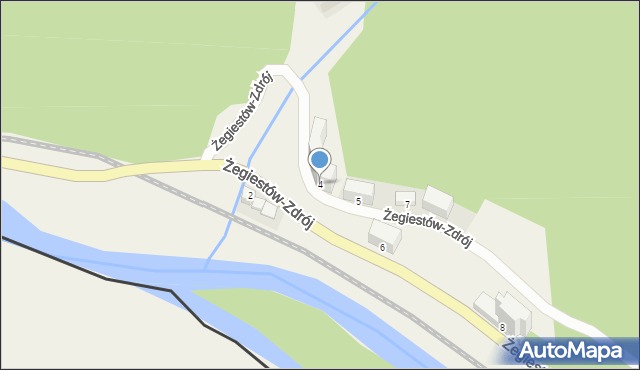 Żegiestów, Żegiestów-Zdrój, 4, mapa Żegiestów