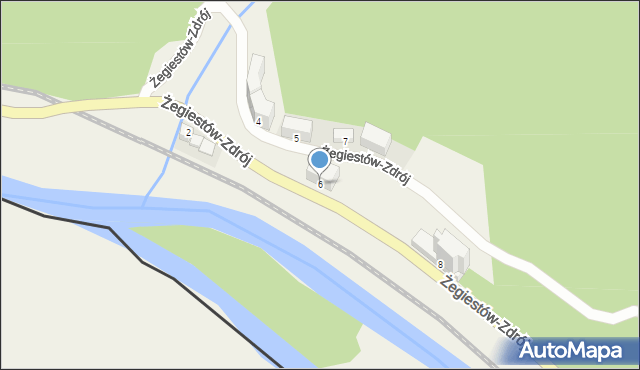 Żegiestów, Żegiestów-Zdrój, 6, mapa Żegiestów