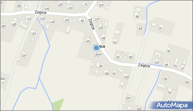 Żeglce, Żeglce, 272, mapa Żeglce