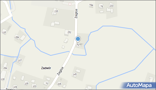 Żeglce, Żeglce, 71, mapa Żeglce