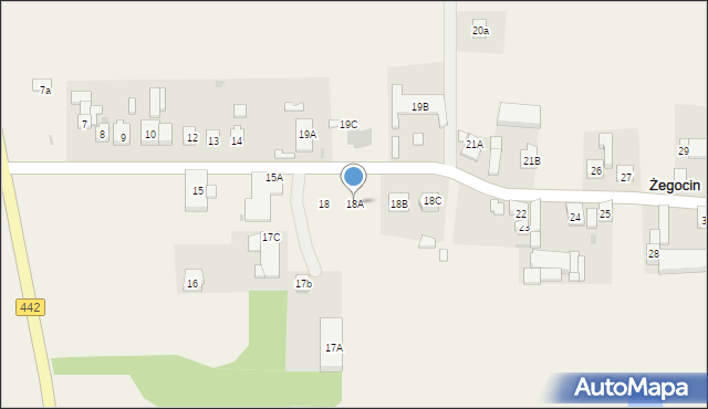 Żegocin, Żegocin, 18A, mapa Żegocin