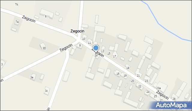 Żegocin, Żegocin, 14, mapa Żegocin