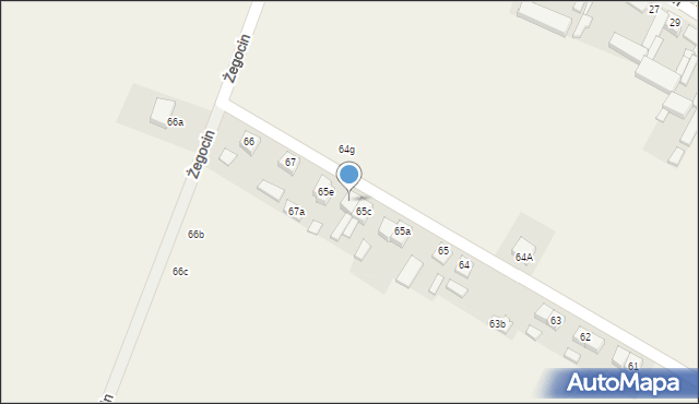 Żegocin, Żegocin, 65d, mapa Żegocin