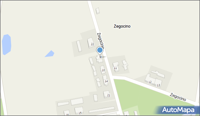 Żegocino, Żegocino, 9a, mapa Żegocino