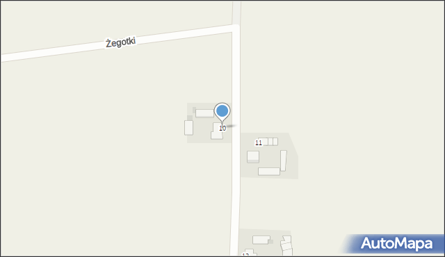 Żegotki, Żegotki, 10, mapa Żegotki