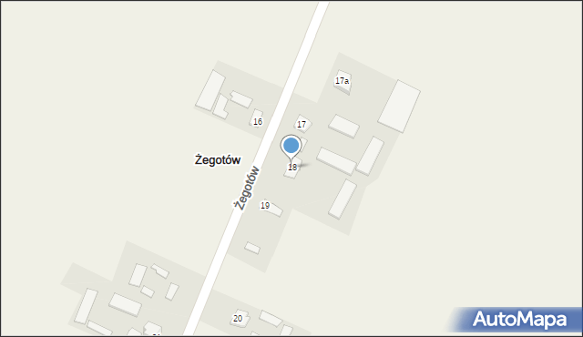 Żegotów, Żegotów, 18, mapa Żegotów