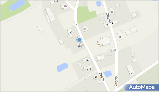 Żegoty, Żegoty, 14A, mapa Żegoty