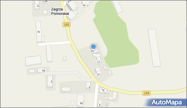 Zegrze Pomorskie, Zegrze Pomorskie, 12a, mapa Zegrze Pomorskie