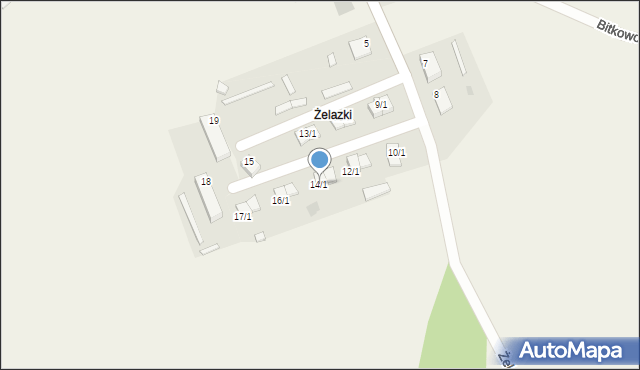 Żelazki, Żelazki, 14/1, mapa Żelazki