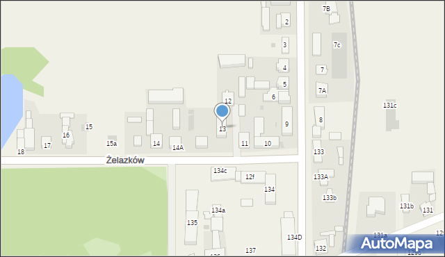 Żelazków, Żelazków, 13, mapa Żelazków