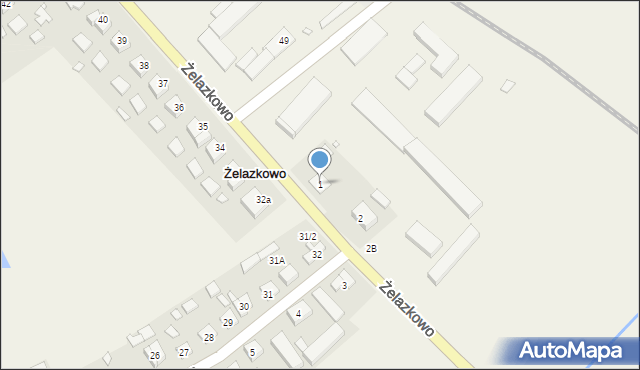 Żelazkowo, Żelazkowo, 1, mapa Żelazkowo