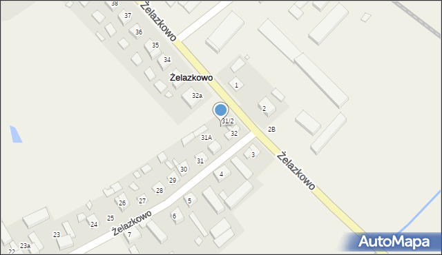 Żelazkowo, Żelazkowo, 32/1, mapa Żelazkowo