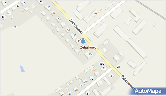Żelazkowo, Żelazkowo, 33, mapa Żelazkowo