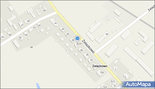 Żelazkowo, Żelazkowo, 37, mapa Żelazkowo