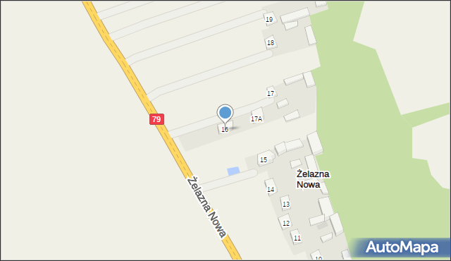 Żelazna Nowa, Żelazna Nowa, 16, mapa Żelazna Nowa