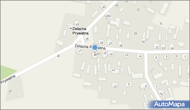 Żelazna Prywatna, Żelazna Prywatna, 16, mapa Żelazna Prywatna