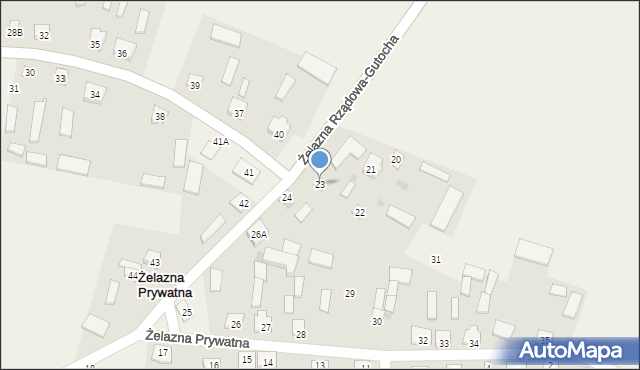 Żelazna Prywatna, Żelazna Prywatna, 23, mapa Żelazna Prywatna