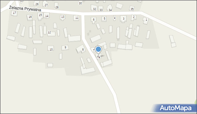 Żelazna Prywatna, Żelazna Prywatna, 7a, mapa Żelazna Prywatna