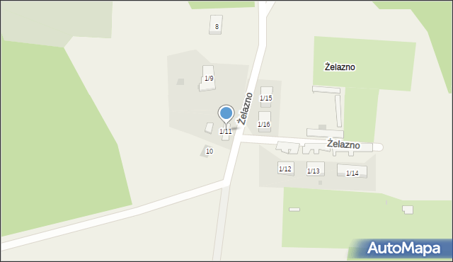 Żelazno, Żelazno, 1/11, mapa Żelazno