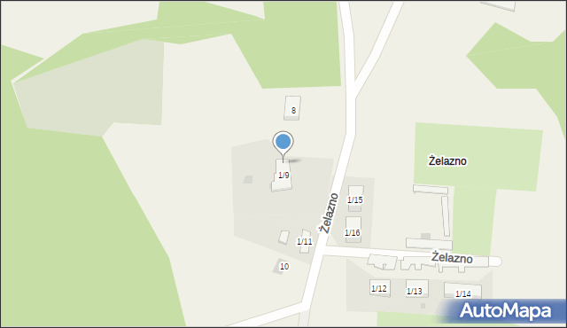 Żelazno, Żelazno, 9, mapa Żelazno
