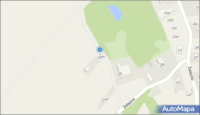 Żelazno, Żelazno, 111C, mapa Żelazno