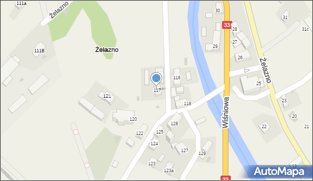 Żelazno, Żelazno, 117, mapa Żelazno
