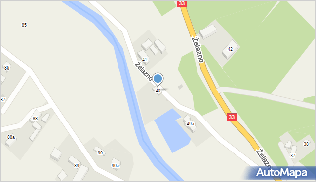 Żelazno, Żelazno, 40, mapa Żelazno