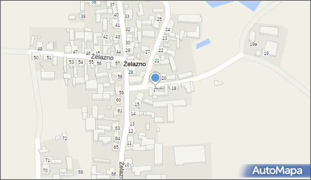 Żelazno, Żelazno, 17, mapa Żelazno