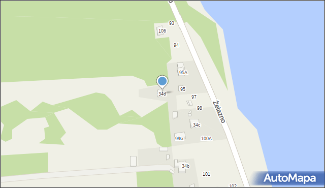 Żelazno, Żelazno, 34d, mapa Żelazno