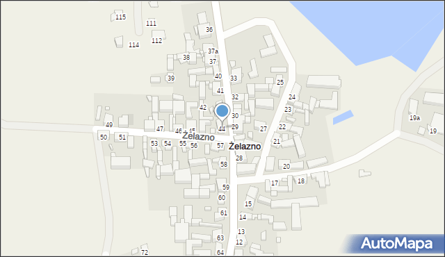 Żelazno, Żelazno, 44, mapa Żelazno