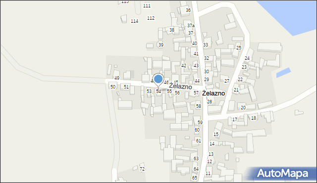 Żelazno, Żelazno, 54, mapa Żelazno