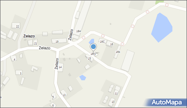 Żelazo, Żelazo, 16/1, mapa Żelazo