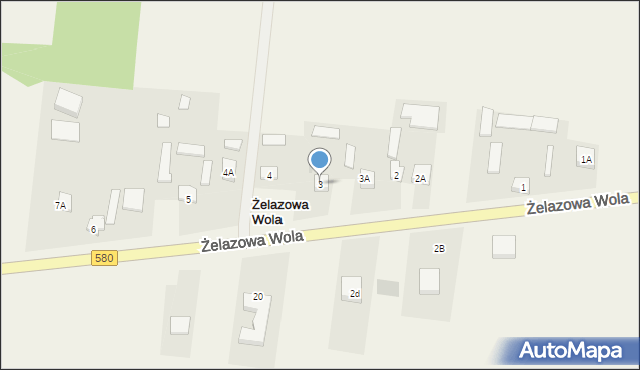 Żelazowa Wola, Żelazowa Wola, 3, mapa Żelazowa Wola