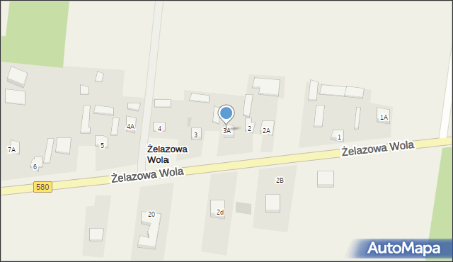 Żelazowa Wola, Żelazowa Wola, 3A, mapa Żelazowa Wola