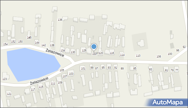 Żelazowice, Żelazowice, 122, mapa Żelazowice
