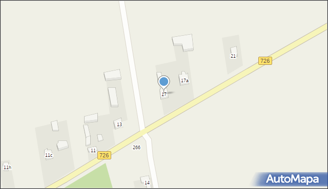 Żelazowice, Żelazowice, 17, mapa Żelazowice