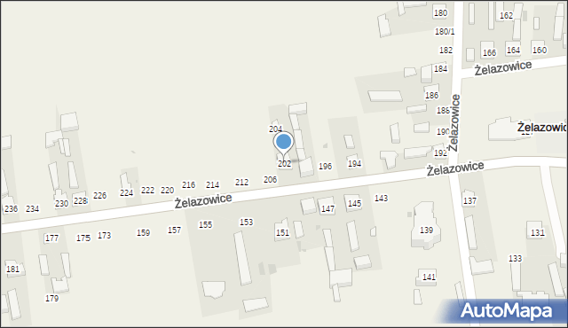 Żelazowice, Żelazowice, 202, mapa Żelazowice