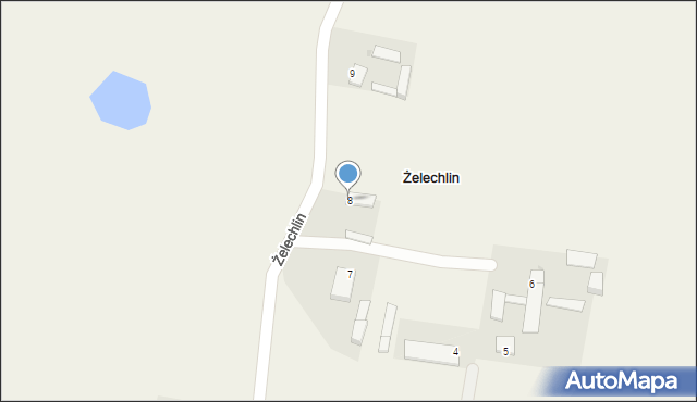 Żelechlin, Żelechlin, 8, mapa Żelechlin