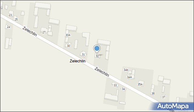 Żelechlin, Żelechlin, 32, mapa Żelechlin